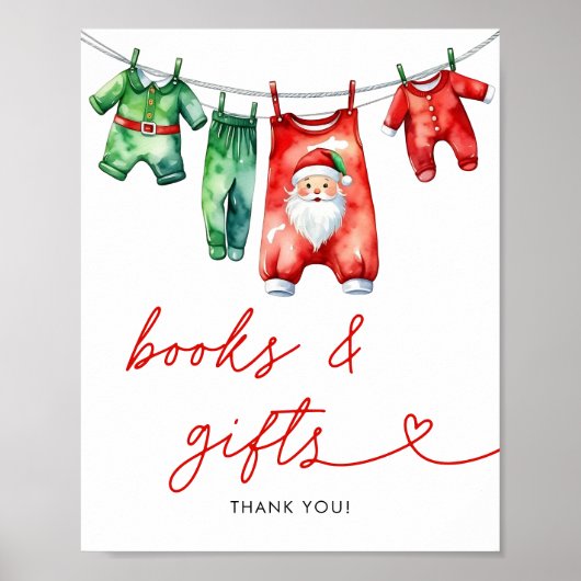 Weihnachts-Weihnachtsduschbücher & Geschenke Poster (Vorne)