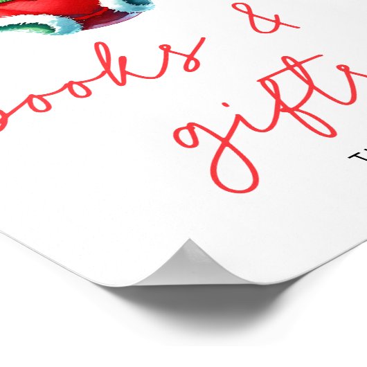 Weihnachts-Weihnachtsduschbücher & Geschenke Poster (Ecke)