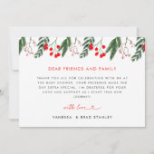 Weihnachts-Weihnachtsdusche Begrüßungszeichen Dankeskarte (Rückseite)