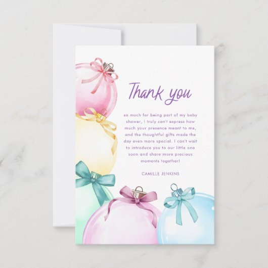 Weihnachts-Weihnachtsdusche Danke, Card Dankeskarte (Vorderseite)