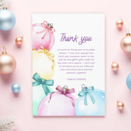 Weihnachts-Weihnachtsdusche Danke, Card Dankeskarte