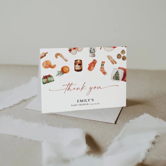 Weihnachts-Weihnachtsdusche Danke Ihrer Karte