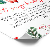 Weihnachts-Weihnachtsdusche Spt Say Baby Poster (Ecke)