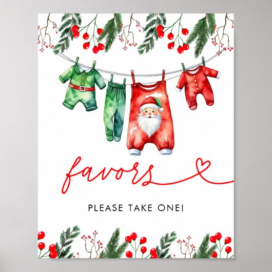 Weihnachts-Weihnachtsduschfavoriten Poster (Vorne)