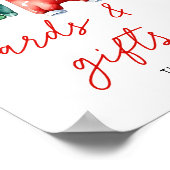 Weihnachts-Weihnachtsduschkarten & Geschenke Poster (Ecke)