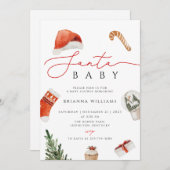 Weihnachts-Weihnachtsduschtexte Einladung (Vorne/Hinten)