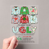 Weihnachts-Weihnachtsfeier Acryleinladungen (Insitu (Handheld))