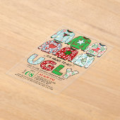 Weihnachts-Weihnachtsfeier Acryleinladungen (Ablage )