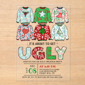 Weihnachts-Weihnachtsfeier Acryleinladungen (Vorderseite)