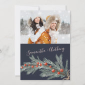 Weihnachts-Weihnachtsfeier am Foto Einladung (Rückseite)