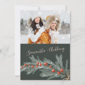 Weihnachts-Weihnachtsfeier am Foto Einladung (Rückseite)