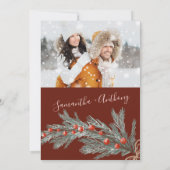 Weihnachts-Weihnachtsfeier am Foto Einladung (Rückseite)