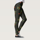 Weihnachts-Weihnachtsfeier Blätter und Sternenmust Leggings (Rechts)