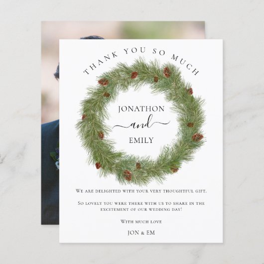 Weihnachts-Weihnachtsfeier Cone Hochzeit Danke (Vorne/Hinten)