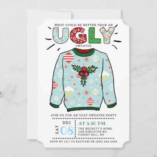 Weihnachts-Weihnachtsfeier Einladung (Vorderseite)