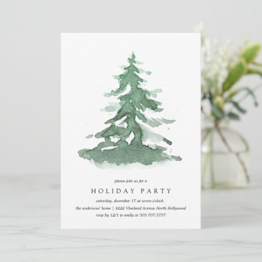 Weihnachts-Weihnachtsfeier Einladung (Stehend Vorderseite)