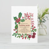 Weihnachts-Weihnachtsfeier Einladung (Stehend Vorderseite)