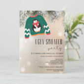 Weihnachts-Weihnachtsfeier Einladung (Stehend Vorderseite)