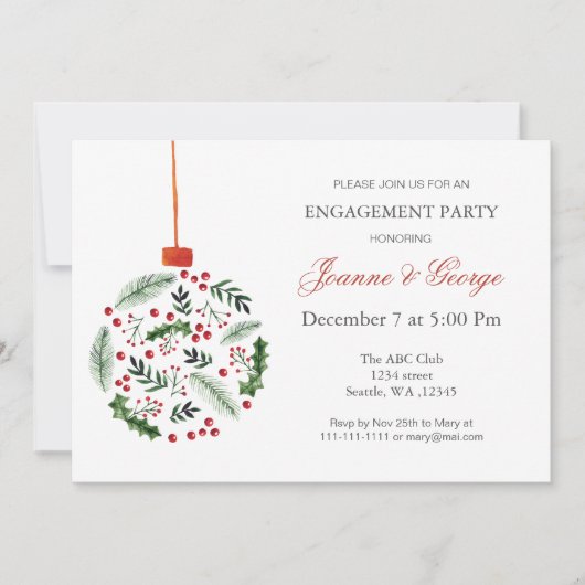 Weihnachts-Weihnachtsfeier Einladung (Vorderseite)