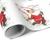 Weihnachts-Weihnachtsfeier Geschenkpapier (Rolleneckpunkt)