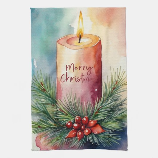 Weihnachts-Weihnachtsfeier Geschirrtuch (Vertikal)