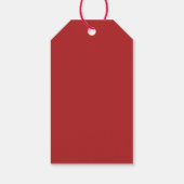 Weihnachts-Weihnachtsfeier in Poinsettia Geschenkanhänger (Rückseite)