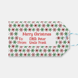 Weihnachts-Weihnachtsfeier Kariert Geschenkanhänger