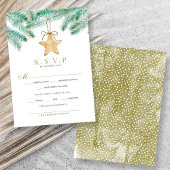 Weihnachts-Weihnachtsfeier mit Aquarellkiefern RSVP Karte