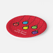 Weihnachts-Weihnachtsfeier Pappteller (Schrägansicht)