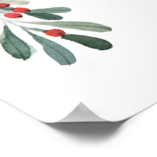 Weihnachts-Weihnachtsfeier Poster (Ecke)