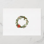 Weihnachts-Weihnachtsfeier Rose Gold Folieneinladung (Rückseite)