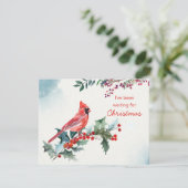 Weihnachts-Weihnachtsfeier, Roter Kardinal, Pausch Feiertagskarte (Stehend Vorderseite)