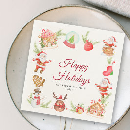 Weihnachts-Weihnachtsfeier Serviette