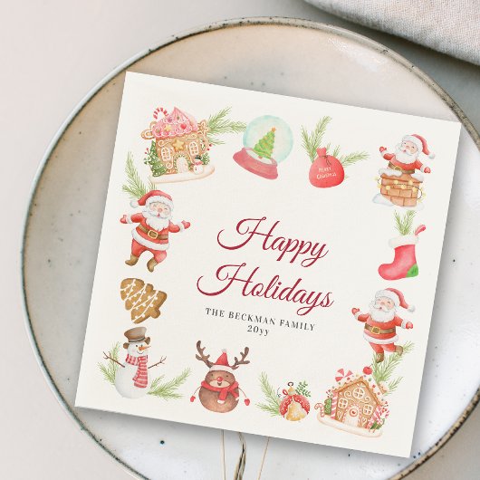 Weihnachts-Weihnachtsfeier Serviette