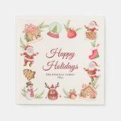 Weihnachts-Weihnachtsfeier Serviette (Vorderseite)