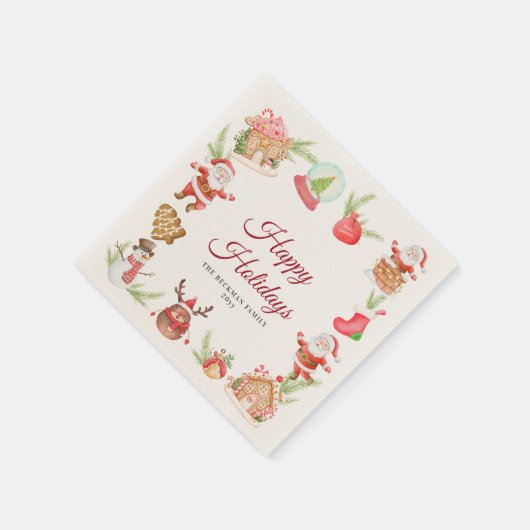 Weihnachts-Weihnachtsfeier Serviette (Ecke)