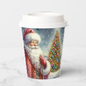Weihnachts Weihnachtsfeier Tasse Papier Pappbecher (Rückseite)