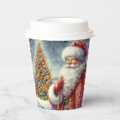 Weihnachts Weihnachtsfeier Tasse Papier Pappbecher (Vorderseite)