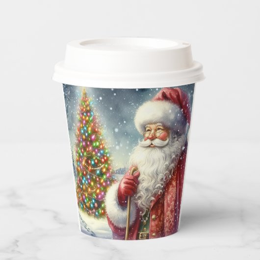 Weihnachts Weihnachtsfeier Tasse Papier Pappbecher (Vorderseite)