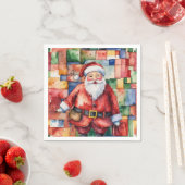 Weihnachts-Weihnachtsfeier Wasserfarbe Serviette (Beispiel)