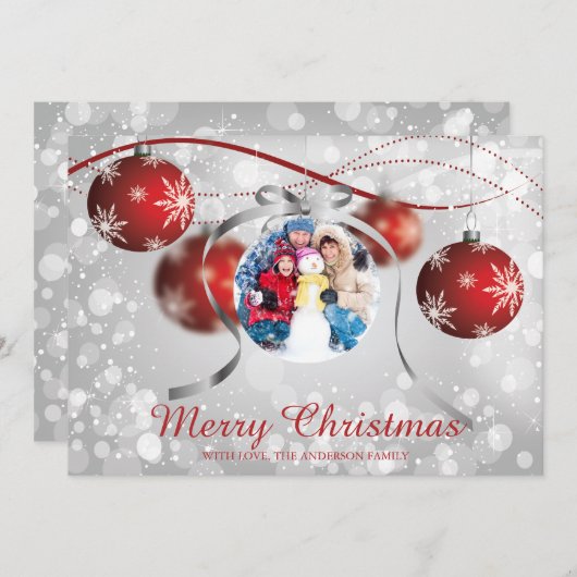 Weihnachts-Weihnachtsfeiertag Fotokarte Feiertagskarte (Vorne/Hinten)