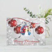 Weihnachts-Weihnachtsfeiertag Fotokarte Feiertagskarte (Stehend Vorderseite)