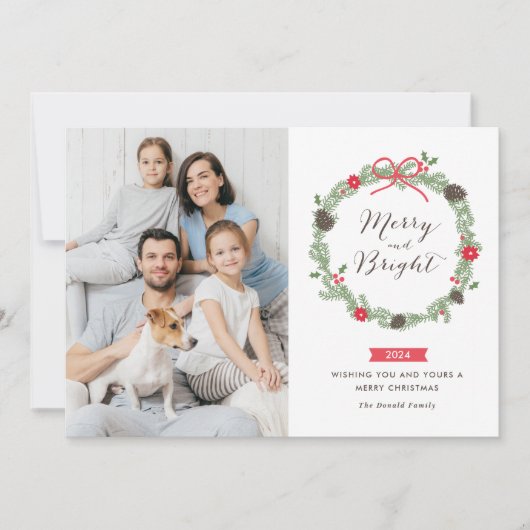 Weihnachts-Weihnachtsfeiertag Fotokarten Feiertagskarte (Vorderseite)