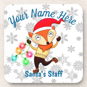 Weihnachts-Weihnachtsfeiertag für das Personal des Getränkeuntersetzer