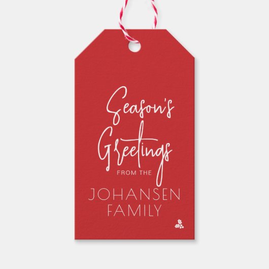 Weihnachts-Weihnachtsfeiertag Geschenkanhänger (Vorderseite)