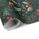 Weihnachts-Weihnachtsfeiertag Geschenkpapier (Rolleneckpunkt)