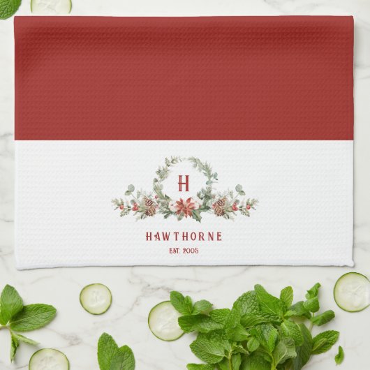 Weihnachts-Weihnachtsfeiertag Geschirrtuch (Gefaltet)