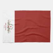 Weihnachts-Weihnachtsfeiertag Geschirrtuch (Horizontal)