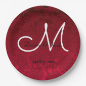 Weihnachts-Weihnachtsfeiertag Mongram Pappteller (Vorderseite)