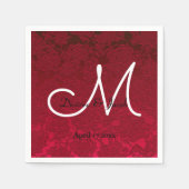 Weihnachts-Weihnachtsfeiertag Mongram Serviette (Vorderseite)